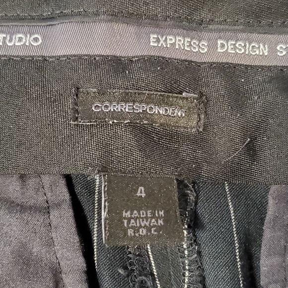 Express correspondent pinstripe flare work pants 4 - Picture 7 of 8